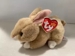 RARE 2016 Ty BUNNIE Tan Rabbit Beanie Baby - 5" NEW - Picture 1 of 3