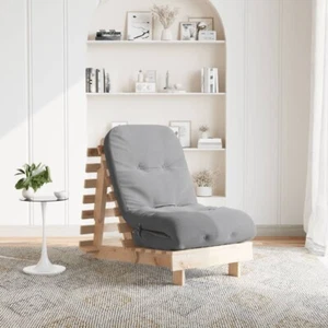 Futon Schlafsofa mit Matratze 60x206x11 cm Massivholz Kiefer - Bild 1 von 11