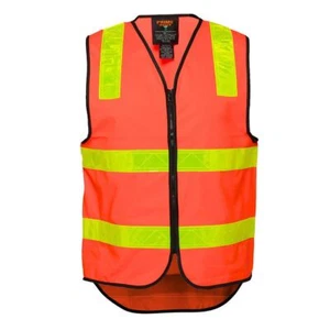 Portwest Hi-Vis Day/Night Vic Roads Style Vest with Lightweight Cool Fabric NEW - Picture 1 of 4