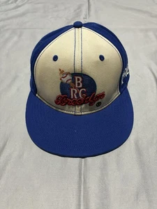 Vintage Brooklyn Royal Giants Hat Cap Fitted Mens 7 Blue Cream NLBM Baseball 90s - Picture 1 of 8