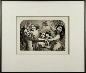 Charles Bragg The Rights of Spring Etching Framed Matted Signed #150/150 16x18 - Picture 1 of 12