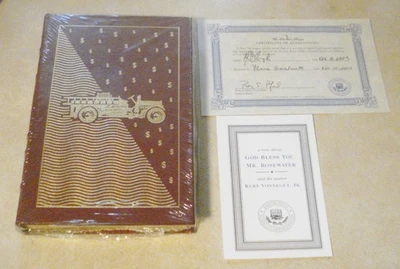 Signed Kurt Vonnegut Sealed Easton Press Ltd God Bless You Mr. Rose Water Leathr Foto 1 de 4