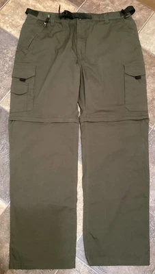 B.C. Pantalones cargo elásticos convertibles Clothing para hombre, tostados y verdes talla XXL x32 Foto 1 de 4
