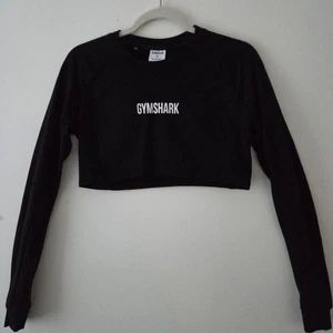 Gymshark Black Long Sleeve Crop Top XS - Picture 1 of 7