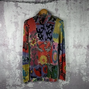 T-shirt vintage Desigual donna lusso manica lunga Y2K taglia XL - Foto 1 di 7