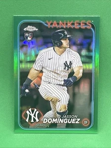 JASSON DOMINGUEZ 2024 TOPPS CROMO NOVATO REFRACTOR VERDE #89 RC 32/99 - Imagen 1 de 3