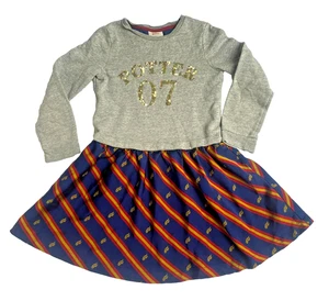 Mini Boden Dress Harry Potter Snitch Quidditch Seeker Girl's Sz 7/8 Gray Uniform - Picture 1 of 15