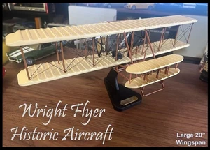 Wright Flyer 1st Airplane Aircraft by Heartland Mint Large 20" Wingspan Rare USA - Picture 1 of 5