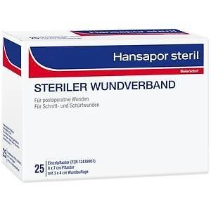 BEIERSDORF AG EUCERIN HANSAPOR steril Wundverband 6x7 cm, 25 St