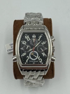 Elegant Andre Giroud Men's Automatic Moonphase Black Dial Watch 3 ATM China Mvt - Picture 1 of 12