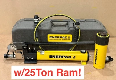 "Juego de caja de herramientas de bomba ENERPAC P392 SC00HTB 10.000 psi Plus RC256 25 toneladas cilindro de 6,25""" Foto 1 de 4