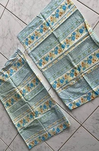 Vintage Pillowcase Fabric Craft X 2 - Picture 1 of 3