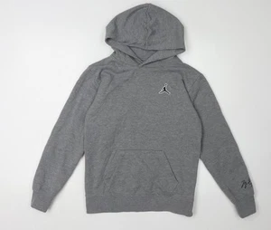 Jordan Boys Grey Hoodie, Logo, Pullover, L - Picture 1 of 12