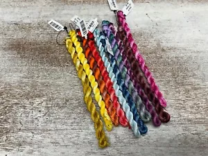 Tuscan Rose hand dyed Perle cotton thread SIZE 8 - 10 skeins 20 yards each Lot E - Picture 1 of 3
