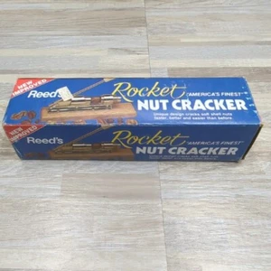 Vintage Reed’s Rocket Nut Cracker Model 816 Made In USA Pecan Walnut EUC, W/Box - Picture 1 of 8