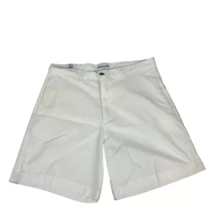 Saddlebred White 7" Inseam Mens Shorts Size 32 97% Cotton 3% Spandex - Picture 1 of 6