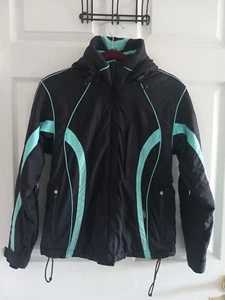 Obermeyer Insulated Ski Jacket (Women’s Size 2) Style 61116 Black/Aqua - Picture 1 of 12