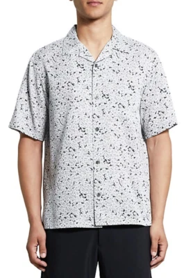 Theory Noll Short Sleeve Shirt Floral Print Multi Size L 2798 - Изображение 1 из 4