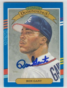 Ron Gant 1991 Diamond King Atlanta Braves SIGNED AUTOGRAPHED CARD - Picture 1 of 1