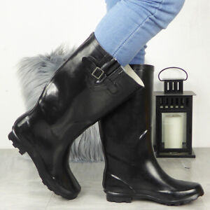Wide Calf Wellington Boots Snow Wellies Ladies Walk Shoes Rain Winter Comfy Size