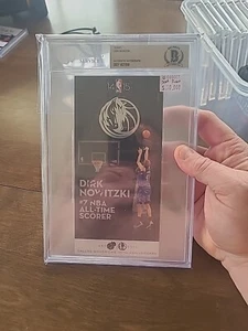1-5-15 Dirk Nowitzki Signed  SGA Ticket Beckett Encased Cert Nice Auto G000071 - Picture 1 of 4