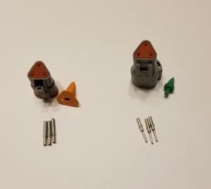 Kit de conector de 3 pines Deutsch DT (hombre y mujer) 14-16 AWG contactos sólidos EE. UU. - Imagen 1 de 4