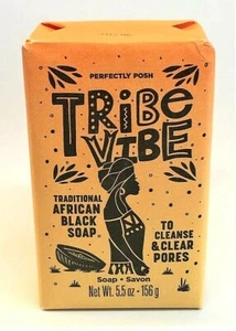Perfectly Posh ~ TRIBE VIBE ~ TRADITIONELLE AFRIKANISCHE SCHWARZE SEIFE 5,5 Oz. - Bild 1 von 1