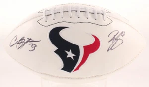 Arian Foster & Brian Cushing Signed Houston Texans Football JSA - Picture 1 of 2