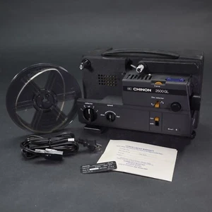 CHINON 2500GL DUAL 8mm ADJUSTABLE Speed Movie Projector in Box Excellent Tested - Picture 1 of 13