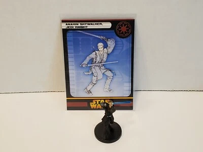 Star Wars WotC Miniaturas Anakin Skywalker Jedi Knight Raro #3/60 Com Cartão 2005 - Imagem 1 de 4