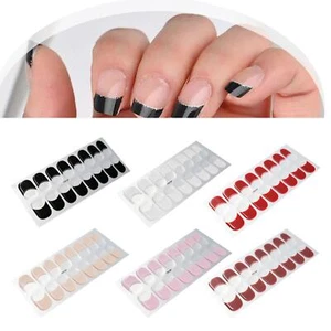 Semi Cured Gel Nail Strips Nail Art Wraps Gifts for Women Beauty Salon Nail - Picture 1 of 39