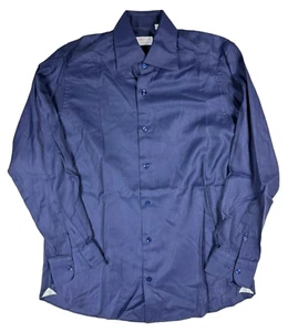 Cordone 1956 Shirt Blue Spread Collar Hand Made Italy Cotton Men's 15.5 M Nice. - Picture 1 of 6