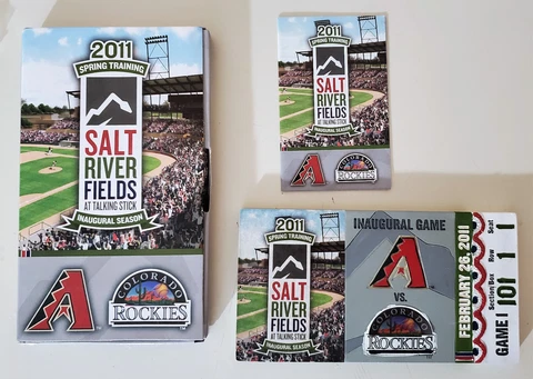2011 Diamondbacks Rockies Salt River Fields Inaugural Game Ceramic SGA Ticket Cover