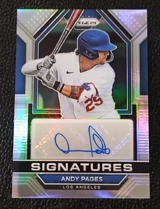2023 Panini Prizm Andy Pages Silver Prizm Auto Rookie RC LA DODGERS #SIG-AP - Picture 1 of 5