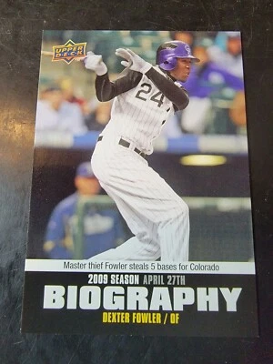 2010 Upper Deck Season Biography #SB25 Dexter Fowler  - Image 1 of 2
