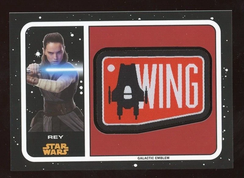 REY 2017 Topps Star Wars GALATIC EMBLEM COMMEMORTIVE WING PATCH SP QTY - Image 1 of 1