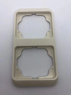 Busch Jaeger alpha nea 2-fach Rahmen SENKRECHT Creme Elfenbein Weiß 1732-22G - Bild 1 von 2