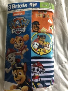 NICKELODEON SUPER CUTE PAW PATROL TODDLER BOYS' BRIEFS SIZE 2T - 3T ( 3 BRIEFS ) - Picture 1 of 5