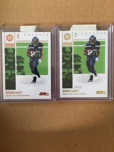 2017 Panini Encased Football Eddie Lacy Gold 10/10 Plus Free Bronze Base Card. - Picture 1 of 4