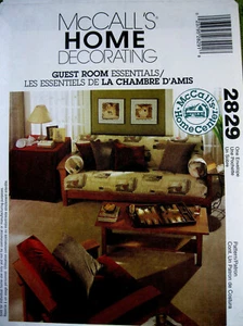 McCall 2829 GUEST ROOM ESSENTIALS Home Dec fabric pattern 2000 Uncut FF - Picture 1 of 7