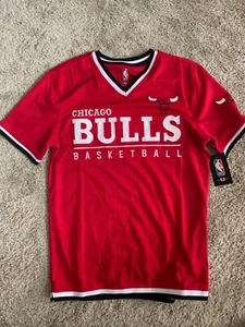 NBA Ultra Game Chicago Bulls Basketball V-Neck Mesh Shirt Red Sz S, M VTM6447S - Picture 1 of 4