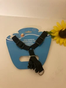 New Black Adjustable Dog Strap Harness Black SMALL  10in - 16in Girth Chest Walk - Picture 1 of 20