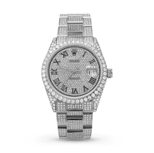 Rolex Datejust 36MM S/S Jubilee Iced Out Watch - Picture 1 of 6
