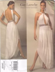 Vogue Designer Sewing Pattern V1047 Guy Laroche Misses Evening Dress Size 14-20 - Picture 1 of 2