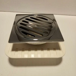 Megaflex DWV 80mmx50mm Stick Down Floor Waste CP Solid Brass Chrome Plated - Picture 1 of 10