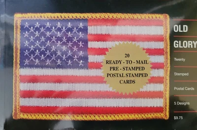 US Stamps — 20 Stamped Postal Cards Sealed— 5 Designs — Old Glory #UX390-394 New - Image 1 of 2