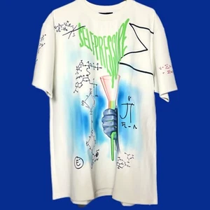 New Shalaj Mens 2XL Chemistry Art Designer White Shirt Made in Korea - Picture 1 of 7