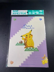 Vintage Pokemon Tomy Pikachu Jumbo Card Pencil Board Pocket Monsters New - Picture 1 of 11