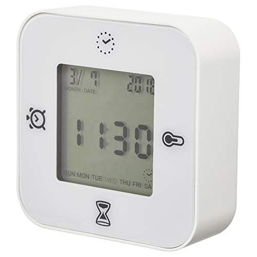 IKEA KLOCKIS Clock Thermometer Alarm Timer White - Image 1 of 1