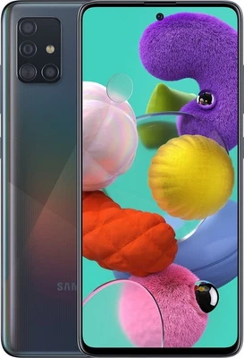 SAMSUNG Galaxy A51 128GB Nero Prismatique Buono - Ricondizionato - Immagine 1 di 4